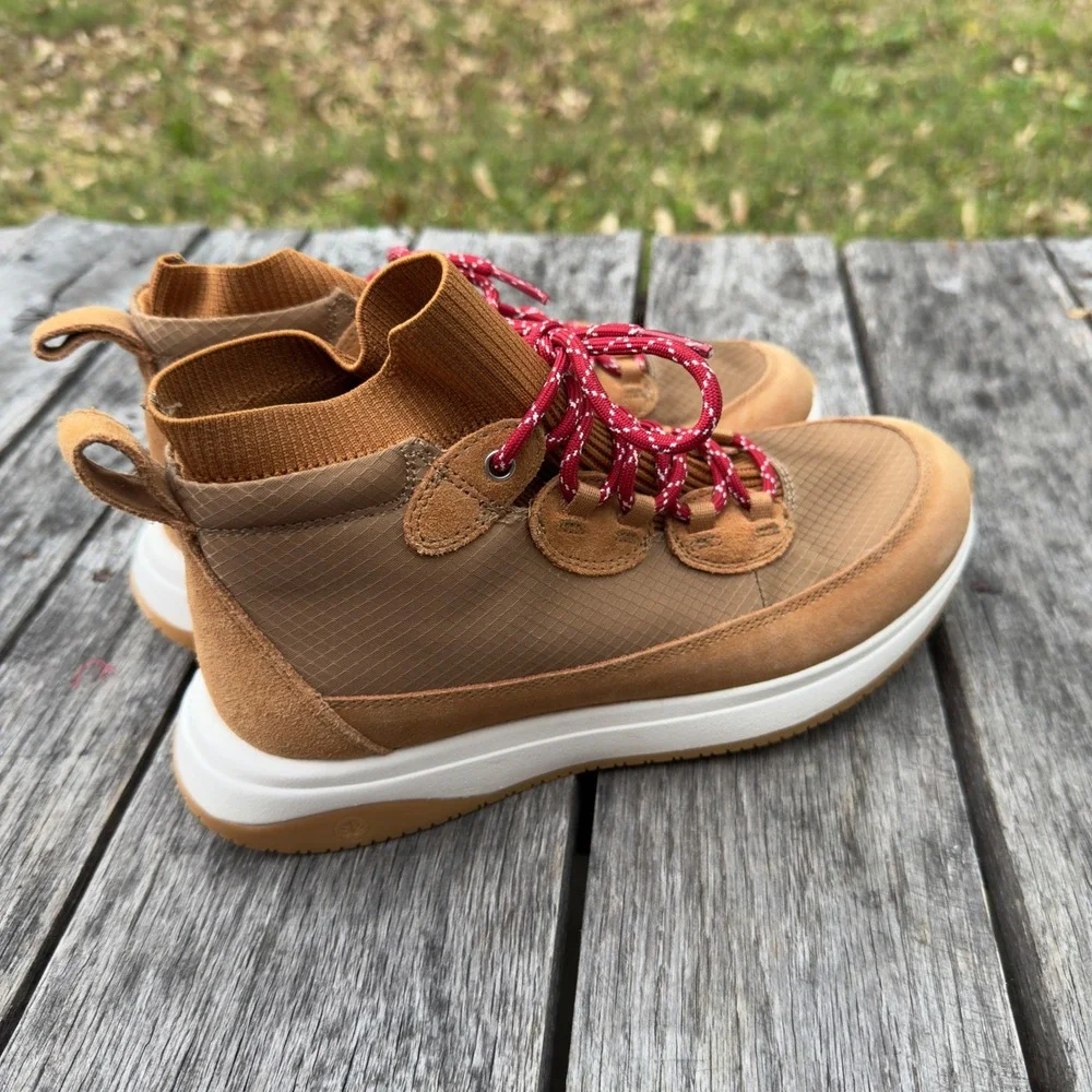 Nurture Elias Womens Tan Suede‎ Ripstop High Top Hiking Style Sneakers Size 7.5